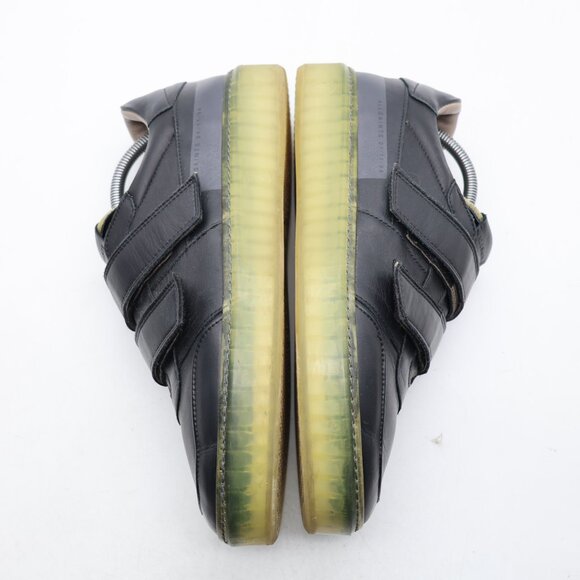 All Saints Jonah Double Strap Men's EU Size 42 Low Top Leather Sneakers Black - Picture 8 of 9